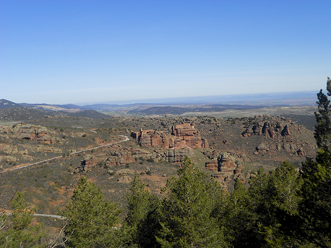 Vista del castillo de Peracense desde Cerro San Ginés