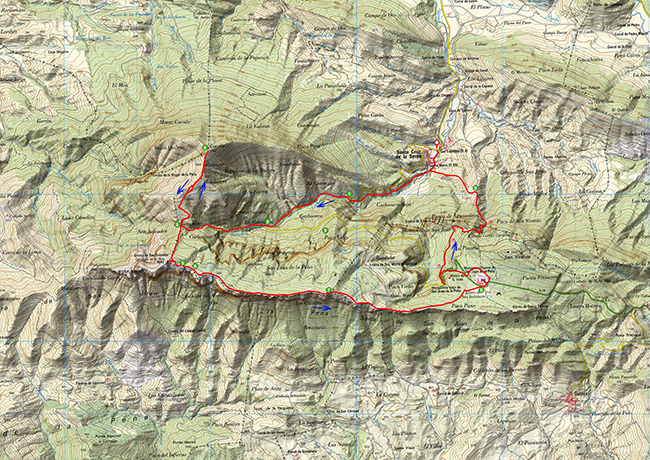 Mapa de la circular al Pico de los Monjes - Valle de Aragón